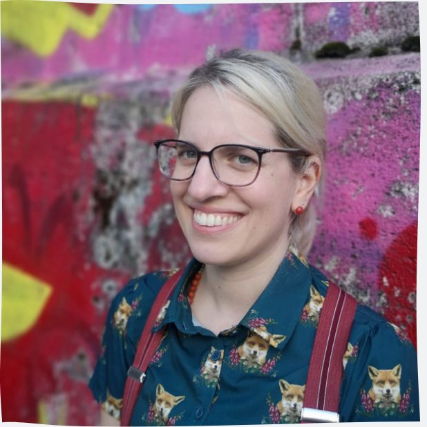 Profile picture of Sandra-Maria. Blonde woman laughing.