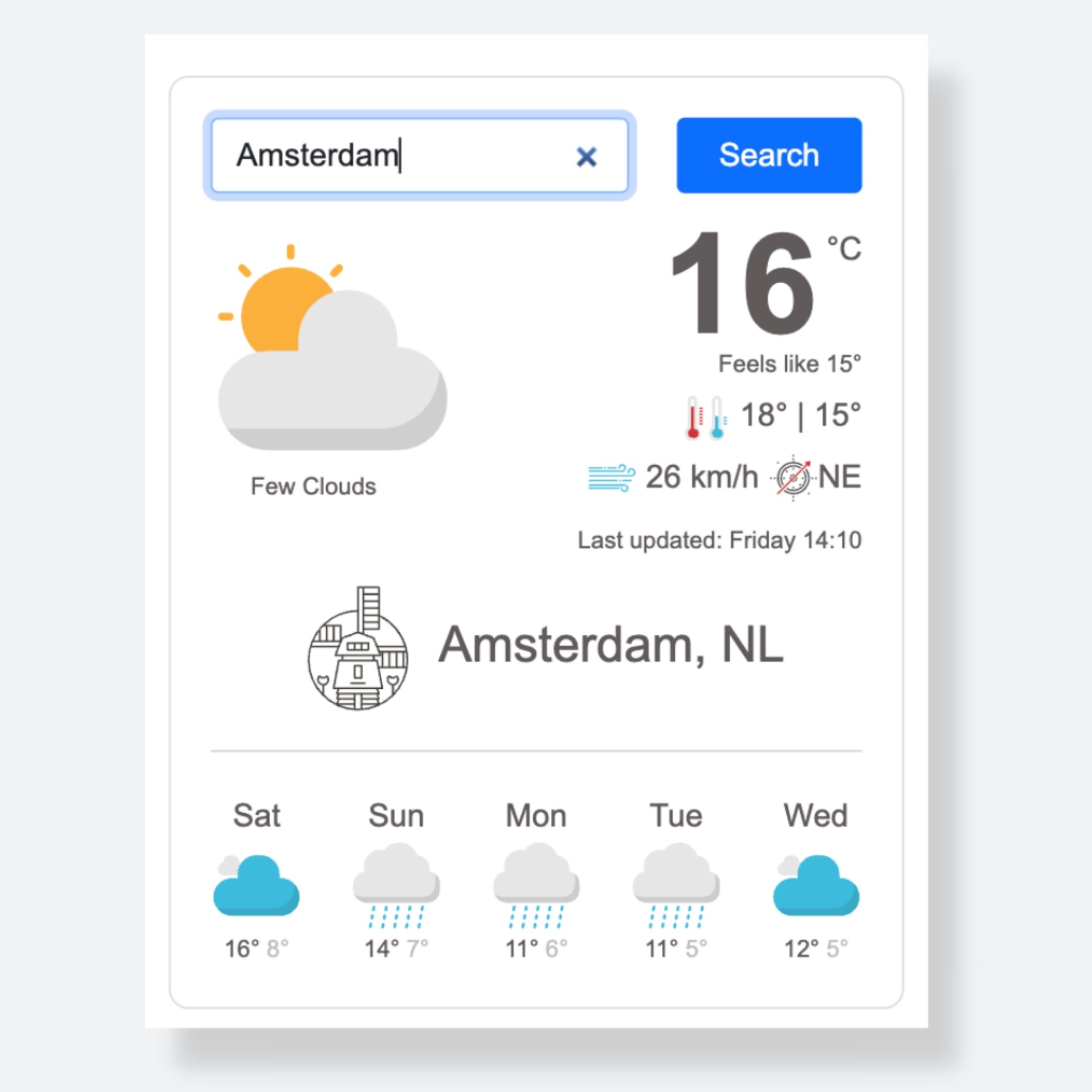 Weather app preview